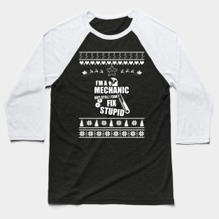 Merry Christmas Mechanic Baseball T-Shirt